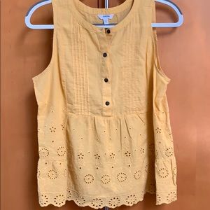 NWOT Sleeveless, eyelet top